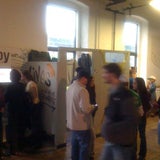 People at the installation